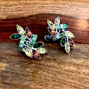 Vintage Rhinestone Clip-On Earrings